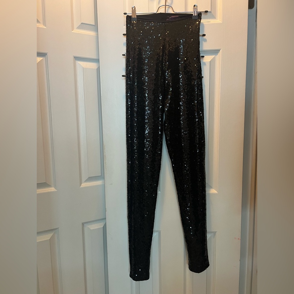 Commando Shimmering Black Sequin Leggings
